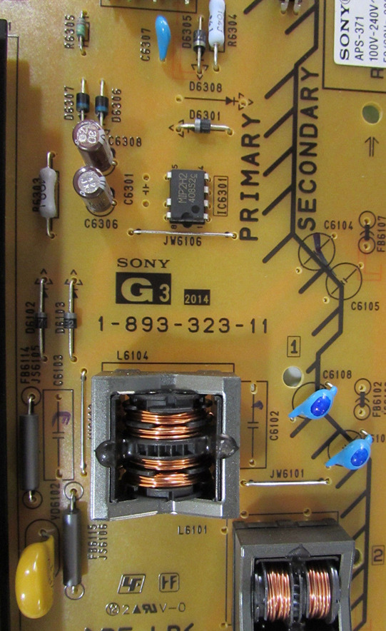 Sony XBR-65X950B APS-371 Power Supply Board 1-893-323-11